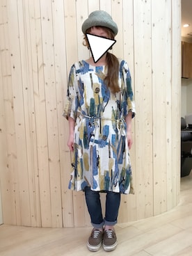 「REAC（レアック）のアイテム」を使った、ゆかさん（レディース・154cm）の夏コーディネート