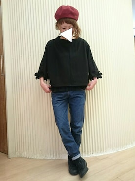 「romar quee（ロマーク）のアイテム」を使った、ゆかさん（レディース・154cm）の秋コーディネート