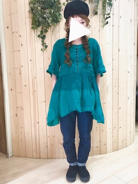 「REAC（レアック）のアイテム」を使った、ゆかさん（レディース・154cm）の春コーディネート