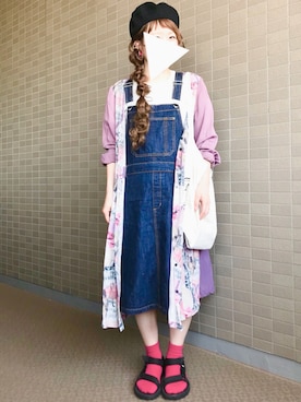 「REAC（レアック）のアイテム」を使った、ゆかさん（レディース・154cm）の春コーディネート