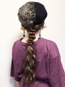 「ストリート服が好き」｜「アイテム（ハンチング/ベレー帽）」を使った、ゆかさん（レディース・154cm）の秋コーディネート