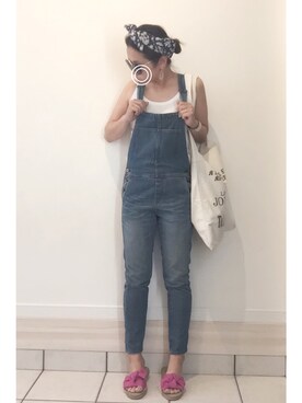 「TODAYFUL（トゥデイフル）のVintageトートバッグ（トートバッグ）」を使った、a.megumiさん（レディース・160cm）の春コーディネート