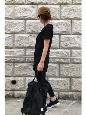 「adidas Originals（アディダスオリジナルス）のアイテム（スリッポン）」を使った、a.megumiさん（レディース・160cm）の夏コーディネート