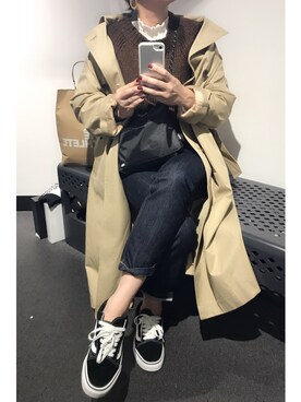 「URBAN RESEARCH Sonny Label（アーバンリサーチサニーレーベル）のアイテム（トレンチコート）」を使った、a.megumiさん（レディース・160cm）の冬コーディネート