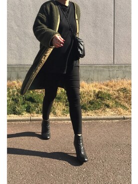 「Alpha Industries（アルファインダストリーズ）のアイテム（ブルゾン）」を使った、a.megumiさん（レディース・160cm）の冬コーディネート