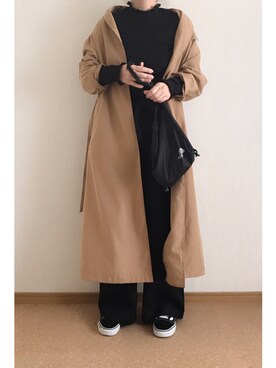 「ウエストイン」｜「アイテム（その他アウター）」を使った、a.megumiさん（レディース・160cm）の冬コーディネート