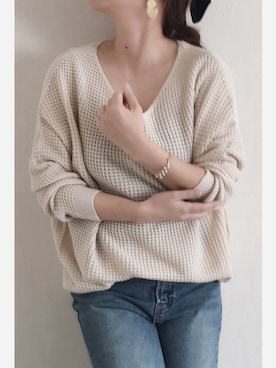 「GRL（グレイル）のアイテム（ピアス（両耳用））」を使った、a.megumiさん（レディース・160cm）の冬コーディネート