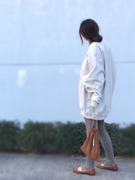 「unrelaxing（アンリラクシング）のアイテム（スウェット）」を使った、a.megumiさん（レディース・160cm）の冬コーディネート