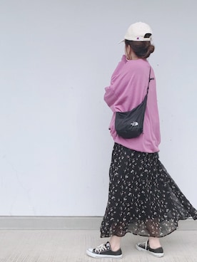 「GRL（グレイル）のアイテム（ピアス（両耳用））」を使った、a.megumiさん（レディース・160cm）の春コーディネート