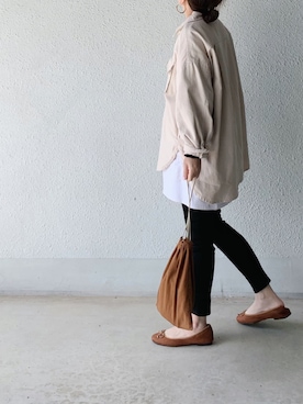 「GRL（グレイル）のアイテム（ピアス（両耳用））」を使った、a.megumiさん（レディース・160cm）の春コーディネート