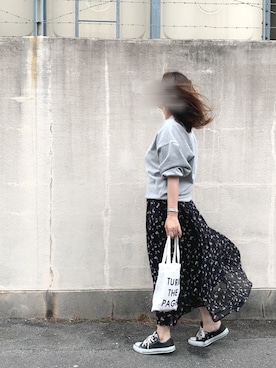 「GRL（グレイル）のアイテム（ピアス（両耳用））」を使った、a.megumiさん（レディース・160cm）の春コーディネート