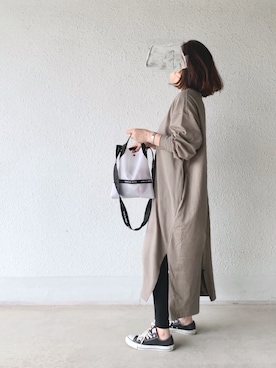 「GRL（グレイル）のアイテム（ピアス（両耳用））」を使った、a.megumiさん（レディース・160cm）の春コーディネート