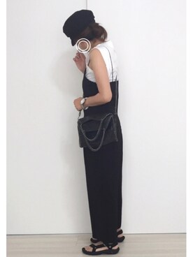 「mysty woman（ミスティウーマン）のアイテム（サロペット/オーバーオール）」を使った、a.megumiさん（レディース・160cm）の夏コーディネート