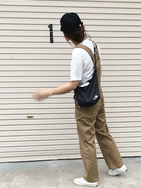 「SENSE OF PLACE by URBAN RESEARCH（センスオブプレイスバイアーバンリサーチ）のアイテム（サロペット/オーバーオール）」を使った、a.megumiさん（レディース・160cm）の夏コーディネート
