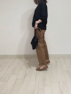 「FRAMeWORK（フレームワーク）のアイテム（チノパンツ）」を使った、a.megumiさん（レディース・160cm）の秋コーディネート