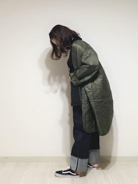 「ROTHCO（ロスコ）のアイテム（その他アウター）」を使った、a.megumiさん（レディース・160cm）の秋コーディネート