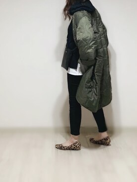 「ROTHCO（ロスコ）のアイテム（その他アウター）」を使った、a.megumiさん（レディース・160cm）の秋コーディネート