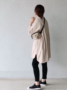 「GRL（グレイル）のアイテム（ピアス（両耳用））」を使った、a.megumiさん（レディース・160cm）の秋コーディネート