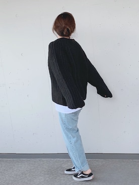 「Levi's（リーバイス）のDAD JEANS  CHARLIE BOY（デニムパンツ）」を使った、a.megumiさん（レディース・160cm）の冬コーディネート