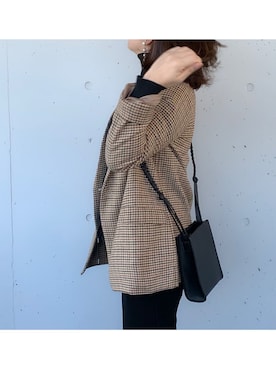 「GRL（グレイル）のアイテム（ピアス（両耳用））」を使った、a.megumiさん（レディース・160cm）の冬コーディネート