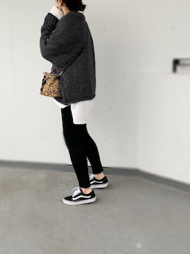 「GRL（グレイル）のアイテム（ピアス（両耳用））」を使った、a.megumiさん（レディース・160cm）の冬コーディネート