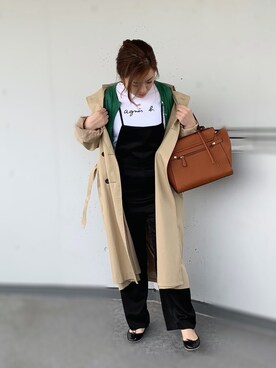 「URBAN RESEARCH Sonny Label（アーバンリサーチサニーレーベル）のアイテム（トレンチコート）」を使った、a.megumiさん（レディース・160cm）の春コーディネート