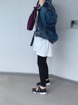 「Gジャン」｜「アイテム（その他アウター）」を使った、a.megumiさん（レディース・160cm）の春コーディネート