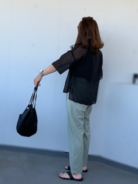 「ピスタチオ」｜「アイテム（腕時計）」を使った、a.megumiさん（レディース・160cm）の夏コーディネート