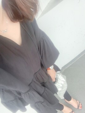 「ラフスタイル」｜「アイテム（チュニック）」を使った、a.megumiさん（レディース・160cm）の夏コーディネート