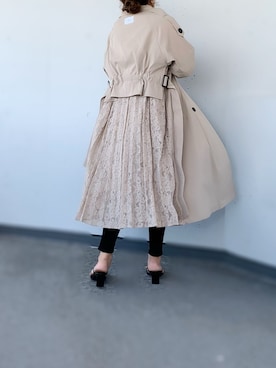 「グレイル」｜「アイテム（トレンチコート）」を使った、a.megumiさん（レディース・160cm）の夏コーディネート