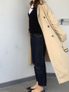 「URBAN RESEARCH Sonny Label（アーバンリサーチサニーレーベル）のアイテム（トレンチコート）」を使った、a.megumiさん（レディース・160cm）の秋コーディネート