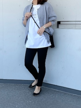 「定番」｜「アイテム（バレエシューズ）」を使った、a.megumiさん（レディース・160cm）の春コーディネート