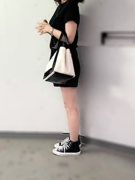 a.megumiさんの「converse コンバース ALL STAR HI オールスター ハイ 3206 BLACK(US)」を使ったコーディネート