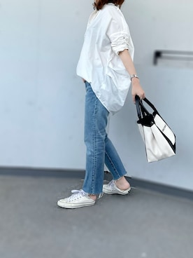 「定番」｜「アイテム（腕時計）」を使った、a.megumiさん（レディース・160cm）の春コーディネート