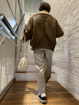 「PULL&BEAR（プルアンドベア）のアイテム（ダウンジャケット/コート）」を使った、sh02112さん（レディース・158cm）の冬コーディネート