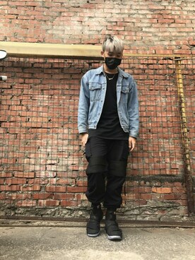 「OUTER SPACE（アウタースペース）のアイテム（パンツ）」を使った、Jiajungさん（レディース・163cm）の春コーディネート
