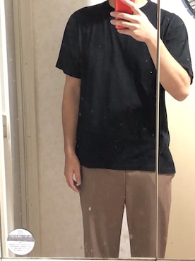 「Hanes」｜「アイテム（スラックス）」を使った、mhrさん（メンズ・178cm）の夏コーディネート