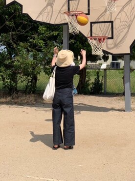 「kvell（ケベル）のアイテム（帽子）」を使った、ginayaさん（レディース・154cm）の秋コーディネート