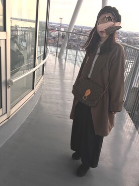 「BEAMS（ビームス）のアイテム（トレンチコート）」を使った、abさん（レディース・153cm）の春コーディネート