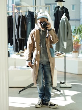 「デニムから始まったライフスタイルブランド」｜「アイテム（その他アウター）」を使った、KATOさん（メンズ・166cm）の冬コーディネート