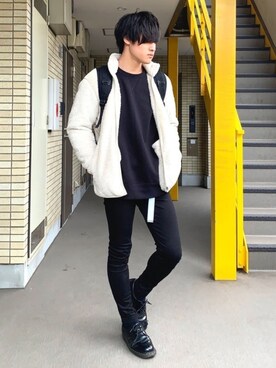 「アイテム（その他アウター）」を使った、みやーきさん（メンズ・171cm・20代）の冬コーディネート