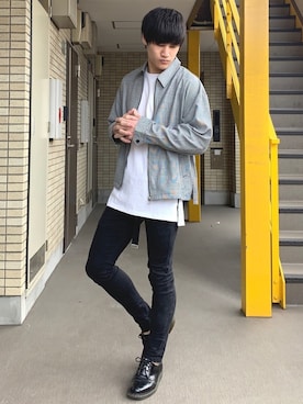 「Lazar（ラザル）のアイテム（ジャケット/アウター）」を使った、みやーきさん（メンズ・171cm）の春コーディネート