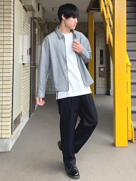 「Lazar（ラザル）のアイテム（ジャケット/アウター）」を使った、みやーきさん（メンズ・171cm）の春コーディネート