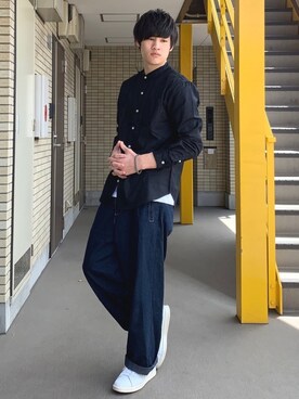 みやーきさんの「Hanes×SHIPS AUTHENTIC PRODUCTS: Tシャツ Japan Fit（2枚組）」を使ったコーディネート
