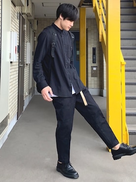 「UNIQLO（ユニクロ）のフランネルシャツ（長袖）（シャツ/ブラウス）」を使った、Yukiさん（メンズ・171cm）の夏コーディネート