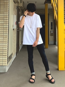 「アイテム（アナログ腕時計）」を使った、みやーきさん（メンズ・171cm・20代）の夏コーディネート