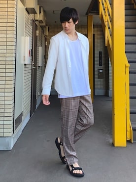 「revertical（リバーティカル）のアイテム」を使った、みやーきさん（メンズ・171cm）の夏コーディネート