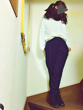 「SPINNS（スピンズ）のアイテム（マフラー）」を使った、sonさん（レディース・162cm）の冬コーディネート