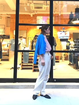 「ENFOLD（エンフォルド）のアイテム（トップス）」を使った、SHIZUKAさん（レディース・160cm）の春コーディネート