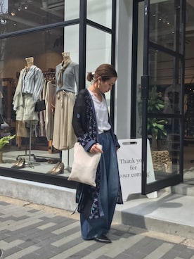 「ガウン」｜SHIZUKAさん（レディース・160cm）の春コーディネート